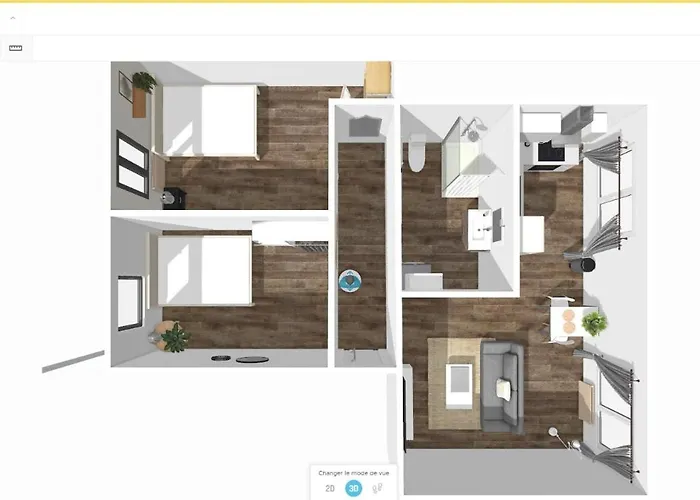 # Le 3 # Joli T3 Centre, Neuf, Calme Et équipé * Mulhouse